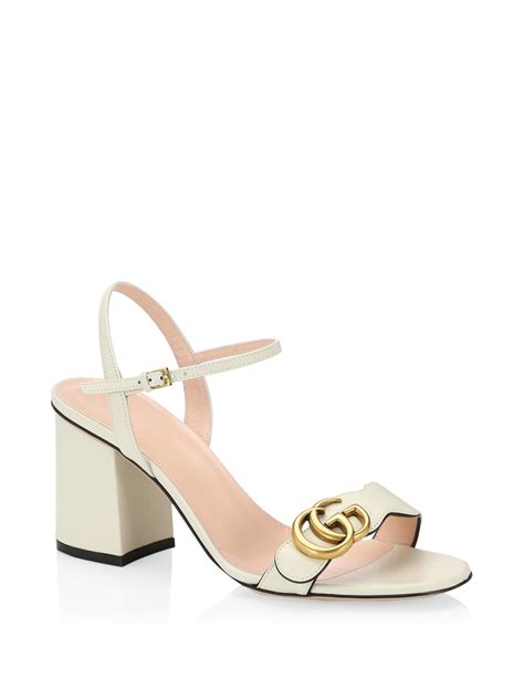 gucci sandalo bianco|gucci marmont sandals.